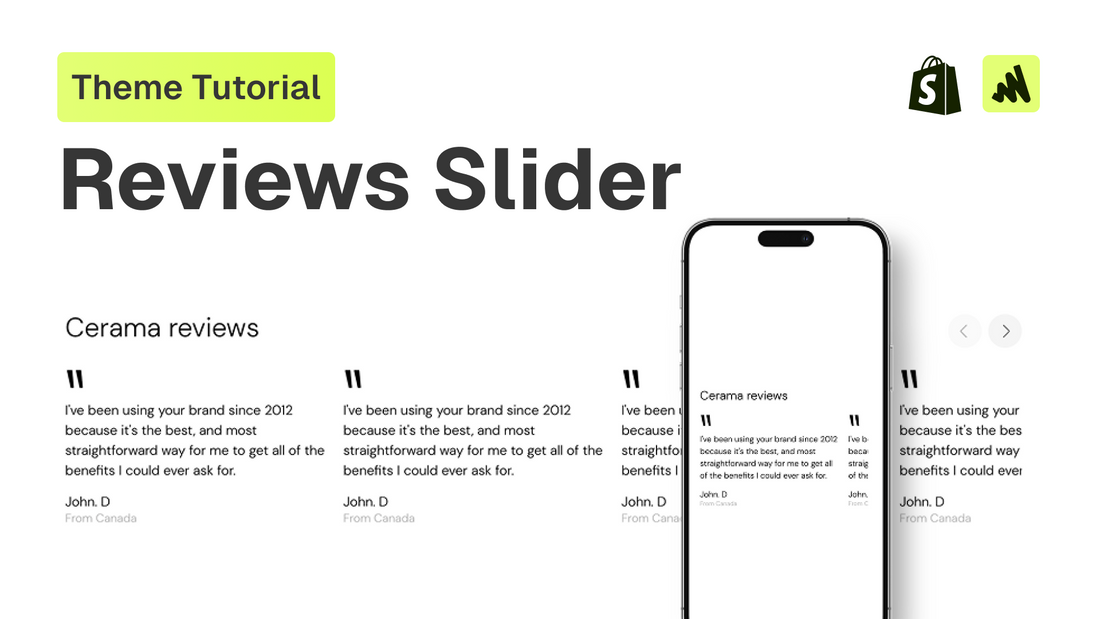 How to add a reviews slider to any Shopify theme