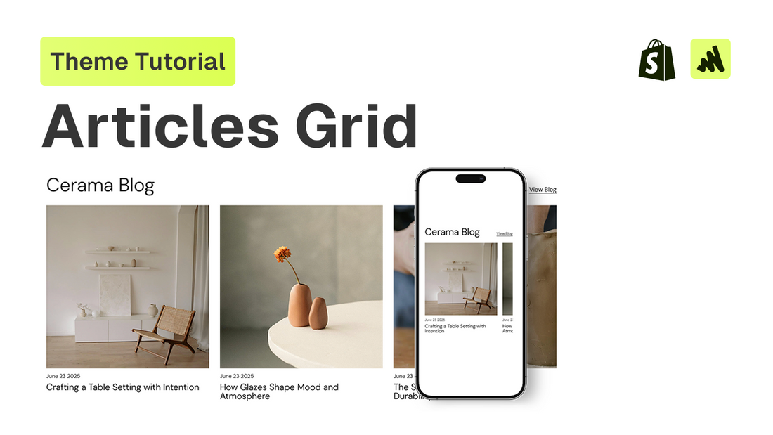 How to add an articles grid section to any Shopify theme