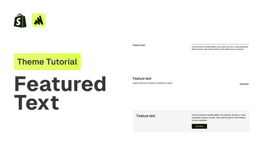 How to add featured text to any Shopify theme