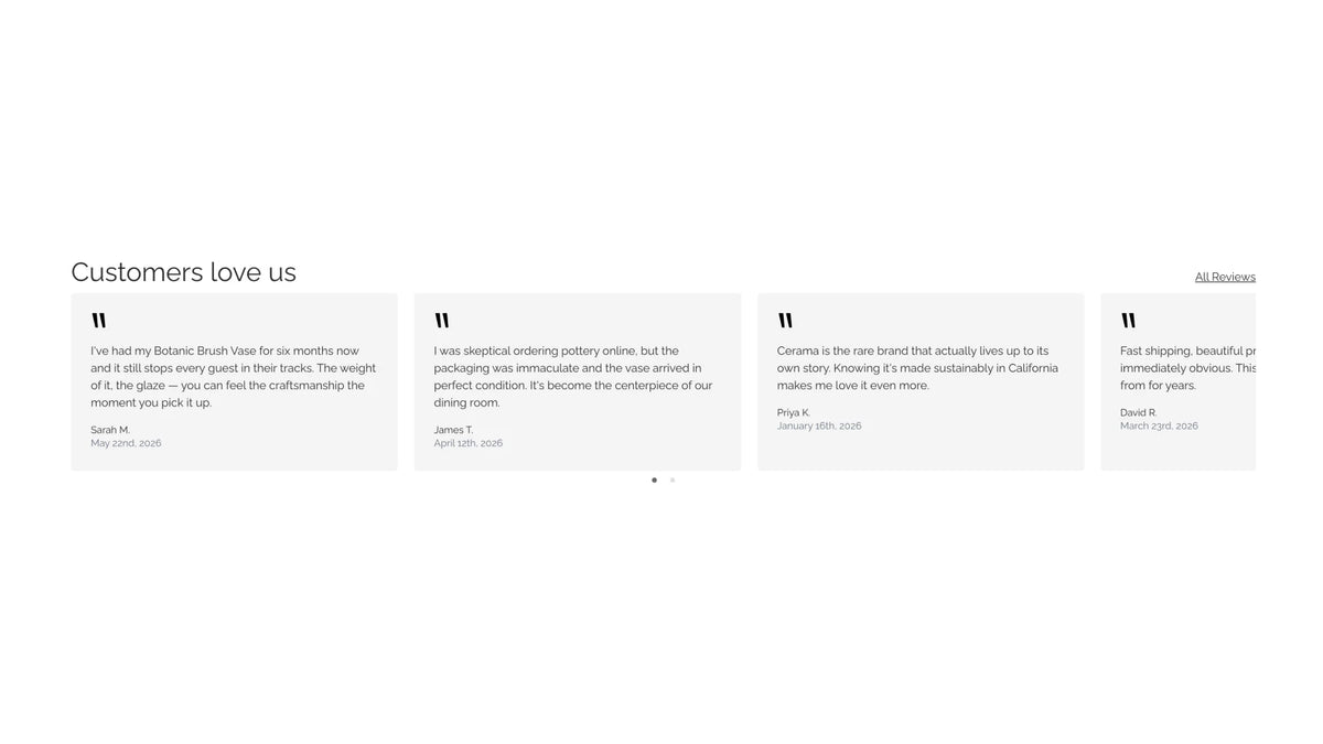 Reviews Slider